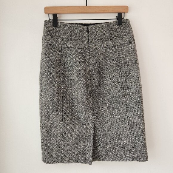 Club Monaco Wool Blend Grey Pencil Skirt Career Professional Women's 6 - Picture 2 of 6